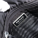 PRADA Shoulder Bag Nylon Leather Black Silver Auth ka4087-18