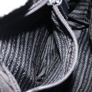 PRADA Shoulder Bag Nylon Leather Black Silver Auth ka4087-22