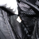 PRADA Shoulder Bag Nylon Leather Black Silver Auth ka4087-12