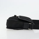 PRADA Shoulder Bag Nylon Leather Black Silver Auth ka4087-3