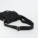 PRADA Shoulder Bag Nylon Leather Black Silver Auth ka4087-7