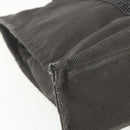 HERMES Her Line MM Hand Bag Canvas Gray Silver Auth ka409-13