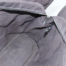 HERMES Her Line MM Hand Bag Canvas Gray Silver Auth ka409-16