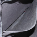 HERMES Her Line MM Hand Bag Canvas Gray Silver Auth ka409-18