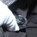 HERMES Her Line MM Hand Bag Canvas Gray Silver Auth ka409-19