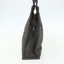 HERMES Her Line MM Hand Bag Canvas Gray Silver Auth ka409-5