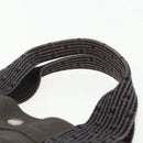 HERMES Her Line MM Hand Bag Canvas Gray Silver Auth ka409-8