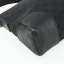 GUCCI GG Canvas Shoulder Bag Black Silver 114273 Auth ka4091-14