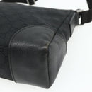 GUCCI GG Canvas Shoulder Bag Black Silver 114273 Auth ka4091-15