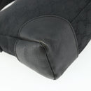 GUCCI GG Canvas Shoulder Bag Black Silver 114273 Auth ka4091-16