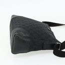 GUCCI GG Canvas Shoulder Bag Black Silver 114273 Auth ka4091-4