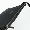 GUCCI GG Canvas Shoulder Bag Black Silver 114273 Auth ka4091-6