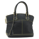 LOUIS VUITTON Suhari Lockit PM Hand Bag Leather Black M91888 LV Auth ka4094A-1