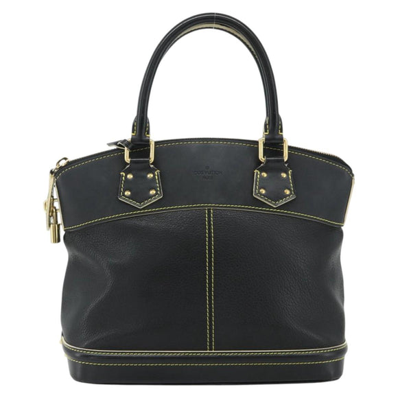 LOUIS VUITTON Suhari Lockit PM Hand Bag Leather Black M91888 LV Auth ka4094A