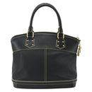 LOUIS VUITTON Suhari Lockit PM Hand Bag Leather Black M91888 LV Auth ka4094A-2