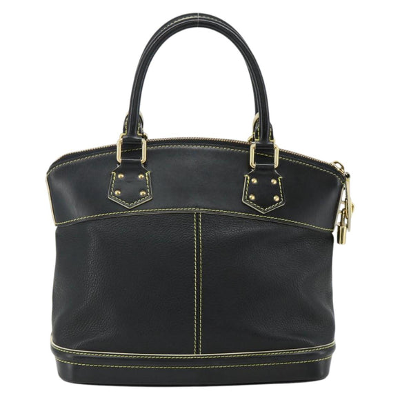 LOUIS VUITTON Suhari Lockit PM Hand Bag Leather Black M91888 LV Auth ka4094A