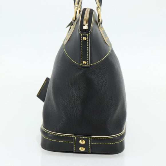 LOUIS VUITTON Suhari Lockit PM Hand Bag Leather Black M91888 LV Auth ka4094A