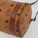 MCM Vicetos Logogram Shoulder Bag PVC Leather Brown Gold Auth ka4095A-9
