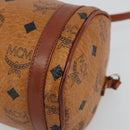 MCM Vicetos Logogram Shoulder Bag PVC Leather Brown Gold Auth ka4095A-15