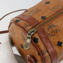 MCM Vicetos Logogram Shoulder Bag PVC Leather Brown Gold Auth ka4095A-10
