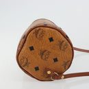 MCM Vicetos Logogram Shoulder Bag PVC Leather Brown Gold Auth ka4095A-3