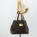 LOUIS VUITTON Damier Ebene Hampstead MM Tote Bag N51204 LV Auth ka4096-22
