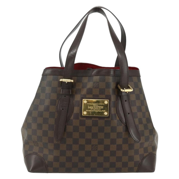 LOUIS VUITTON Damier Ebene Hampstead MM Tote Bag N51204 LV Auth ka4096