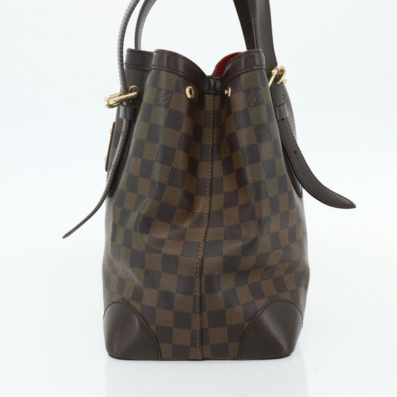 LOUIS VUITTON Damier Ebene Hampstead MM Tote Bag N51204 LV Auth ka4096