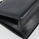 Salvatore Ferragamo Vala Shoulder Bag Leather Navy Gold Auth ka4099-8
