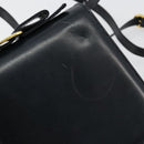 Salvatore Ferragamo Vala Shoulder Bag Leather Navy Gold Auth ka4099-9