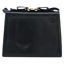 Salvatore Ferragamo Vala Shoulder Bag Leather Navy Gold Auth ka4099-13