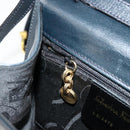 Salvatore Ferragamo Vala Shoulder Bag Leather Navy Gold Auth ka4099-23