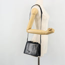 Salvatore Ferragamo Vala Shoulder Bag Leather Navy Gold Auth ka4099-25
