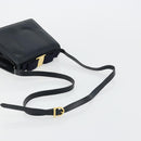 Salvatore Ferragamo Vala Shoulder Bag Leather Navy Gold Auth ka4099-7