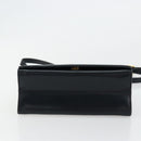 Salvatore Ferragamo Vala Shoulder Bag Leather Navy Gold Auth ka4099-5
