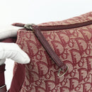Christian Dior Trotter Canvas Shoulder Bag Red Silver Auth ka4100A-14