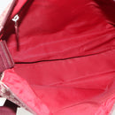 Christian Dior Trotter Canvas Shoulder Bag Red Silver Auth ka4100A-16