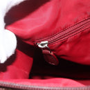 Christian Dior Trotter Canvas Shoulder Bag Red Silver Auth ka4100A-19