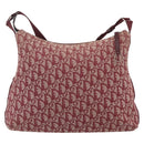 Christian Dior Trotter Canvas Shoulder Bag Red Silver Auth ka4100A-3