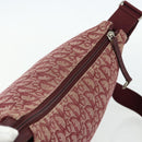 Christian Dior Trotter Canvas Shoulder Bag Red Silver Auth ka4100A-6