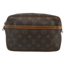 LOUIS VUITTON Monogram Compiegne 23 Clutch Bag M51847 LV Auth ka4101-2