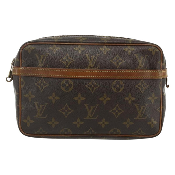 LOUIS VUITTON Monogram Compiegne 23 Clutch Bag M51847 LV Auth ka4101
