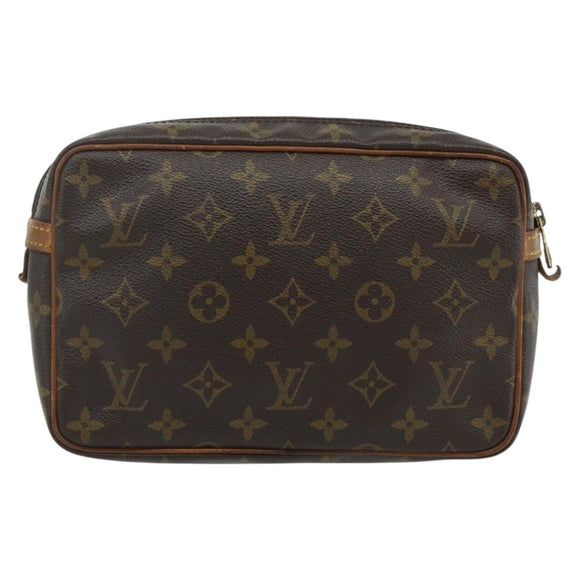 LOUIS VUITTON Monogram Compiegne 23 Clutch Bag M51847 LV Auth ka4101