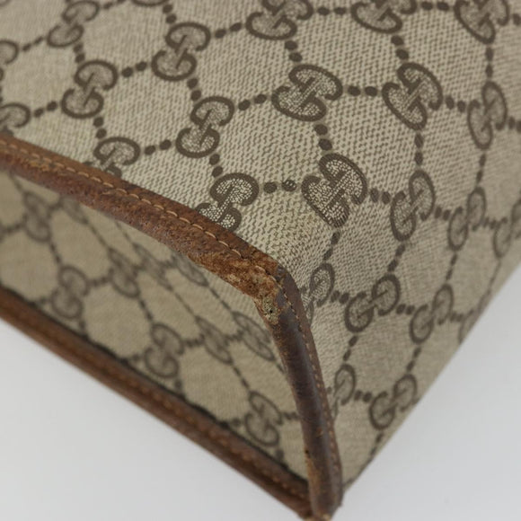 GUCCI GG Supreme Web Sherry Line Hand Bag PVC Beige Gold 002 4083 39 Auth ka4103