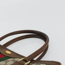 GUCCI GG Supreme Web Sherry Line Hand Bag PVC Beige Gold 002 4083 39 Auth ka4103-14