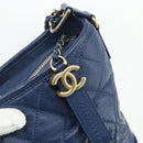 CHANEL Chain Gabriel De Chanel Bag Caviar Skin Blue Gold CC Auth ka4104SAV-14