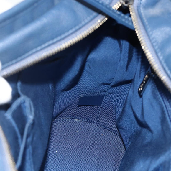 CHANEL Chain Gabriel De Chanel Bag Caviar Skin Blue Gold CC Auth ka4104SAV