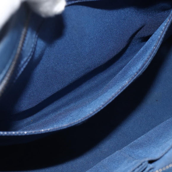 CHANEL Chain Gabriel De Chanel Bag Caviar Skin Blue Gold CC Auth ka4104SAV