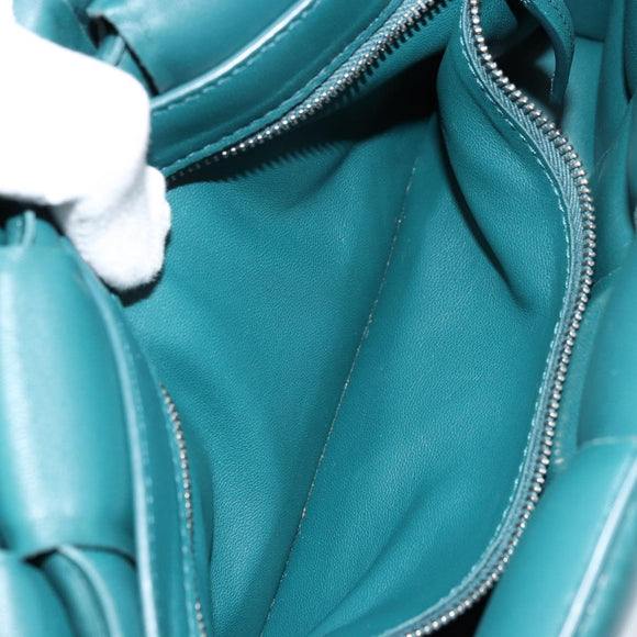 BOTTEGA VENETA MAXI INTRECCIATO Padded Cassette Bag Leather Green Auth ka4105SAV