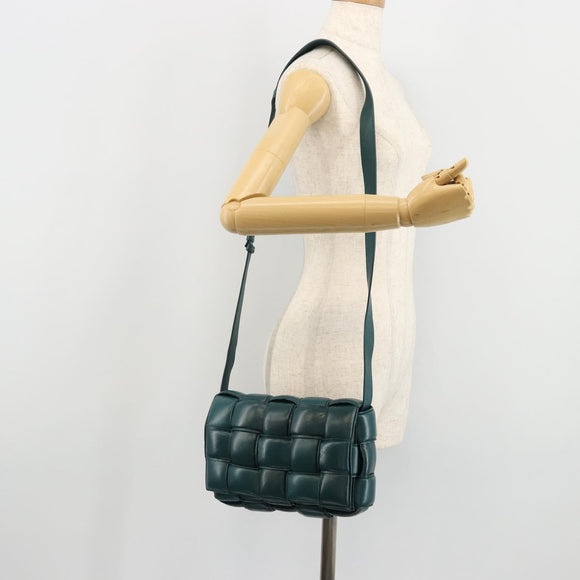 BOTTEGA VENETA MAXI INTRECCIATO Padded Cassette Bag Leather Green Auth ka4105SAV